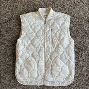 Zella White Quilted Vest